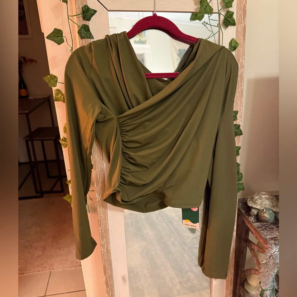 Halara Ruched V-Neck
